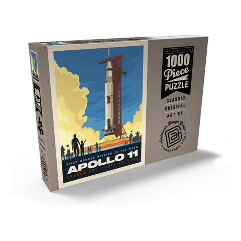 Darstellung des Puzzle Motivs NASA 1969: Apollo 11 Lift-Off NASA 1969: Apollo 11 Lift-Off 1000 Puzzle Schachtel Ansicht2