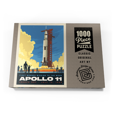 Darstellung des Puzzle Motivs NASA 1969: Apollo 11 Lift-Off 1000 Puzzle Schachtel Ansicht3