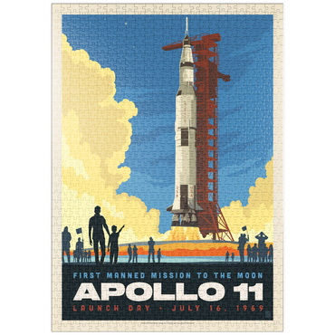 Darstellung des Puzzle Motivs puzzleplate NASA 1969: Apollo 11 Lift-Off 1000 Puzzle