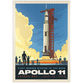 Darstellung des Puzzle Motivs NASA 1969: Apollo 11 Lift-Off - Puzzleteile: 1000