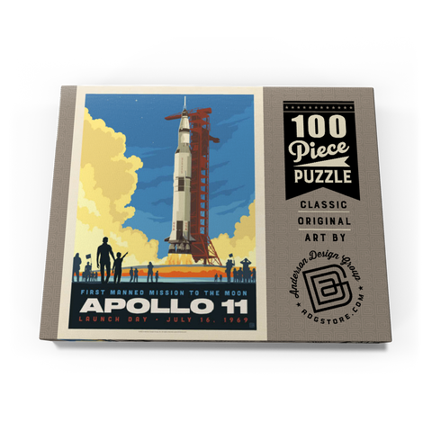 Darstellung des Puzzle Motivs NASA 1969: Apollo 11 Lift-Off NASA 1969: Apollo 11 Lift-Off 100 Puzzle Schachtel Ansicht3