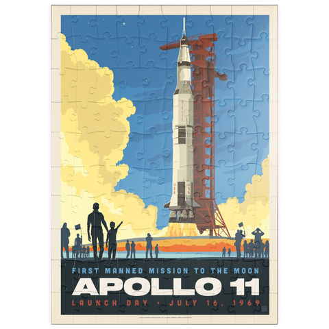 Darstellung des Puzzle Motivs NASA 1969: Apollo 11 Lift-Off puzzleplate NASA 1969: Apollo 11 Lift-Off 100 Puzzle