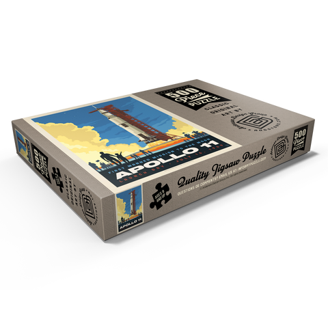 Darstellung des Puzzle Motivs NASA 1969: Apollo 11 Lift-Off NASA 1969: Apollo 11 Lift-Off 500 Puzzle Schachtel Ansicht1