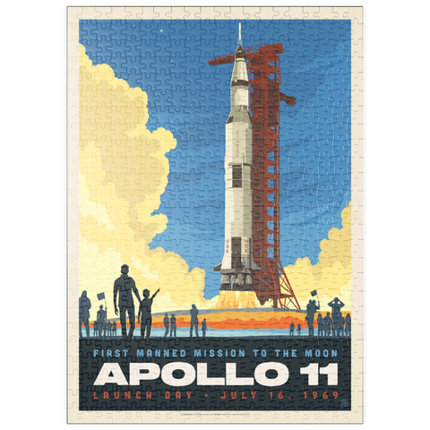 Darstellung des Puzzle Motivs NASA 1969: Apollo 11 Lift-Off puzzleplate NASA 1969: Apollo 11 Lift-Off 500 Puzzle