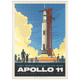 Darstellung des Puzzle Motivs NASA 1969: Apollo 11 Lift-Off - Puzzleteile: 500