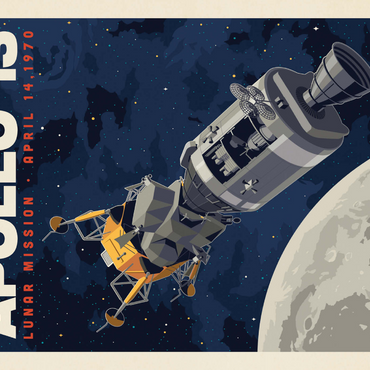 Darstellung des Puzzle Motivs NASA 1970: Apollo 13 1000 Puzzle 3D Modell