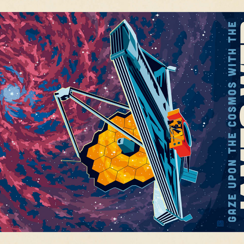 Darstellung des Puzzle Motivs NASA 2021: James Webb Space Telescope NASA 2021: James Webb Space Telescope 100 Puzzle 3D Modell