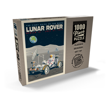 Darstellung des Puzzle Motivs NASA 1971: Apollo 15 Lunar Rover 1000 Puzzle Schachtel Ansicht2