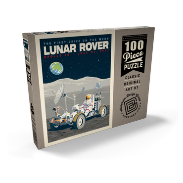 Darstellung des Puzzle Motivs NASA 1971: Apollo 15 Lunar Rover 100 Puzzle Schachtel Ansicht2