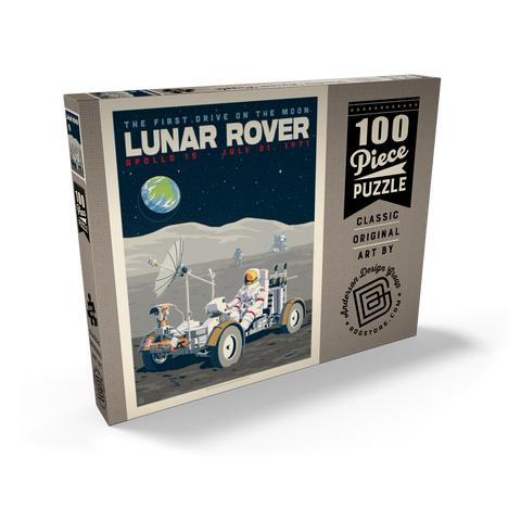 Darstellung des Puzzle Motivs NASA 1971: Apollo 15 Lunar Rover NASA 1971: Apollo 15 Lunar Rover 100 Puzzle Schachtel Ansicht2