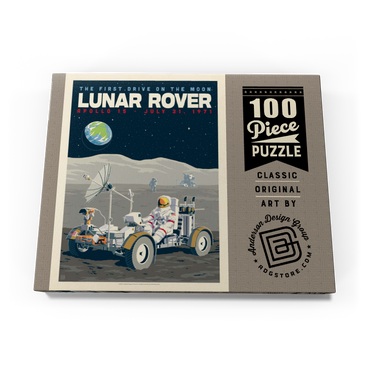 Darstellung des Puzzle Motivs NASA 1971: Apollo 15 Lunar Rover 100 Puzzle Schachtel Ansicht3