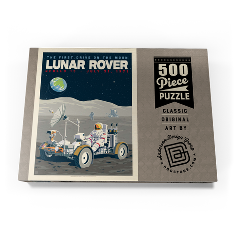Darstellung des Puzzle Motivs NASA 1971: Apollo 15 Lunar Rover NASA 1971: Apollo 15 Lunar Rover 500 Puzzle Schachtel Ansicht3