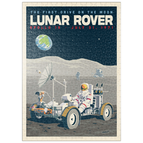 Darstellung des Puzzle Motivs NASA 1971: Apollo 15 Lunar Rover - Puzzleteile: 500
