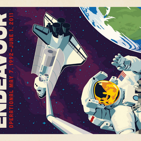 Darstellung des Puzzle Motivs NASA 2011: Space Shuttle Endeavour NASA 2011: Space Shuttle Endeavour 100 Puzzle 3D Modell