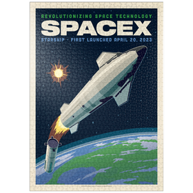 Darstellung des Puzzle Motivs SpaceX Starship: 2023 - Puzzleteile: 1000