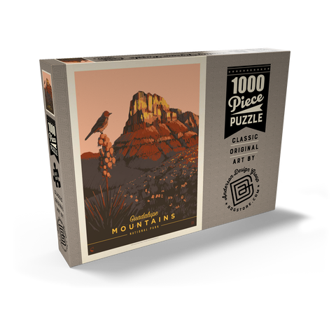 Darstellung des Puzzle Motivs Guadalupe Mountains National Park: Early Bird Guadalupe Mountains National Park: Early Bird 1000 Puzzle Schachtel Ansicht2
