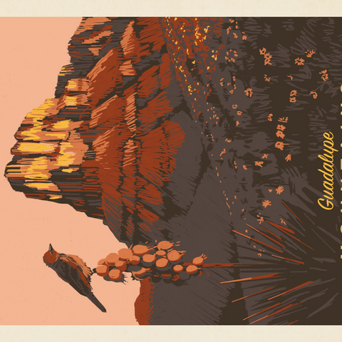 Darstellung des Puzzle Motivs Guadalupe Mountains National Park: Early Bird Guadalupe Mountains National Park: Early Bird 1000 Puzzle 3D Modell