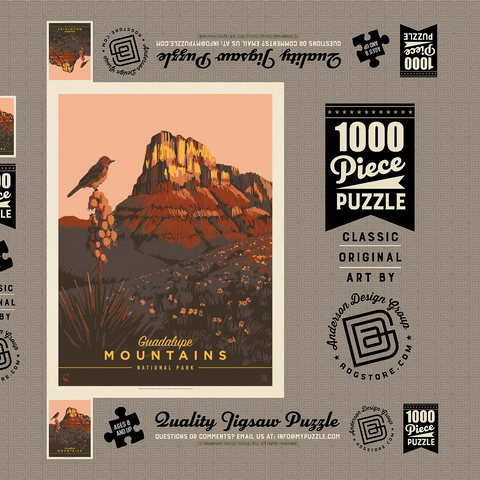 Darstellung des Puzzle Motivs Guadalupe Mountains National Park: Early Bird Guadalupe Mountains National Park: Early Bird 1000 Puzzle Schachtel 3D Modell