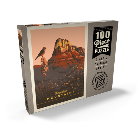 Darstellung des Puzzle Motivs Guadalupe Mountains National Park: Early Bird Guadalupe Mountains National Park: Early Bird 100 Puzzle Schachtel Ansicht2
