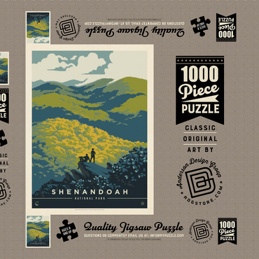Darstellung des Puzzle Motivs Shenandoah National Park: Blue Ridge Beauty 1000 Puzzle Schachtel 3D Modell