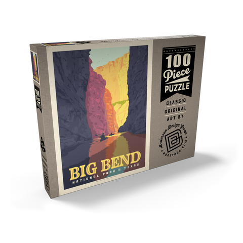 Darstellung des Puzzle Motivs Big Bend National Park: Rio Grande Big Bend National Park: Rio Grande 100 Puzzle Schachtel Ansicht2