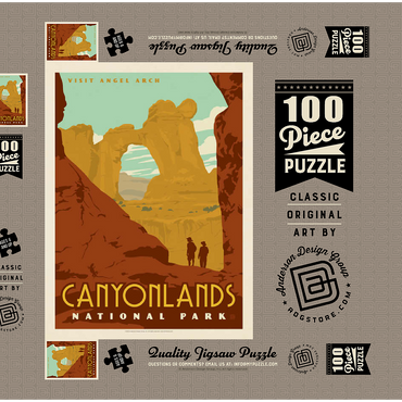 Darstellung des Puzzle Motivs Canyonlands National Park: Angel Arch 100 Puzzle Schachtel 3D Modell