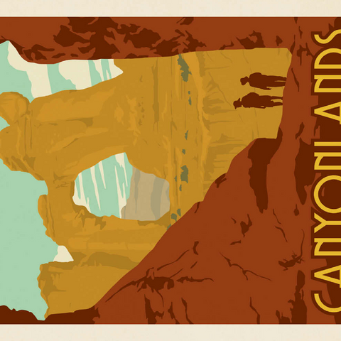 Darstellung des Puzzle Motivs Canyonlands National Park: Angel Arch Canyonlands National Park: Angel Arch 500 Puzzle 3D Modell