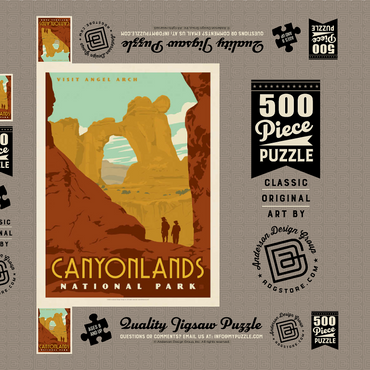 Darstellung des Puzzle Motivs Canyonlands National Park: Angel Arch 500 Puzzle Schachtel 3D Modell
