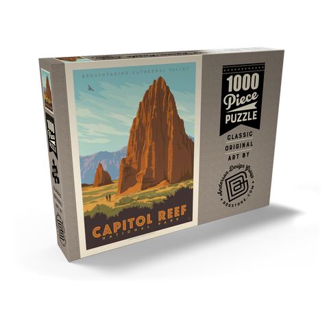 Darstellung des Puzzle Motivs Capitol Reef National Park: Cathedral Valley Capitol Reef National Park: Cathedral Valley 1000 Puzzle Schachtel Ansicht2