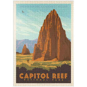Darstellung des Puzzle-Motivs Capitol Reef National Park: Cathedral Valley – Puzzleteile: 1000
