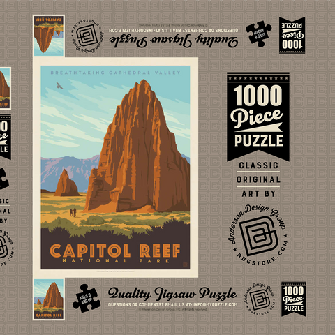 Darstellung des Puzzle Motivs Capitol Reef National Park: Cathedral Valley Capitol Reef National Park: Cathedral Valley 1000 Puzzle Schachtel 3D Modell