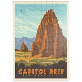 Darstellung des Puzzle Motivs Capitol Reef National Park: Cathedral Valley - Puzzleteile: 100