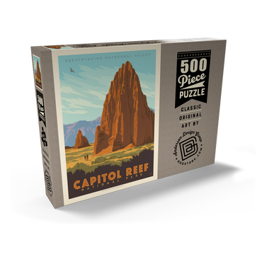 Darstellung des Puzzle Motivs Capitol Reef National Park: Cathedral Valley 500 Puzzle Schachtel Ansicht2