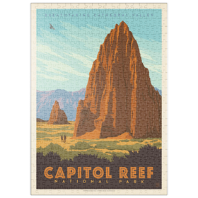 Darstellung des Puzzle Motivs Capitol Reef National Park: Cathedral Valley - Puzzleteile: 500