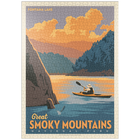 Darstellung des Puzzle-Motivs Great Smoky Mountains National Park: Fontana Lake – Puzzleteile: 1000