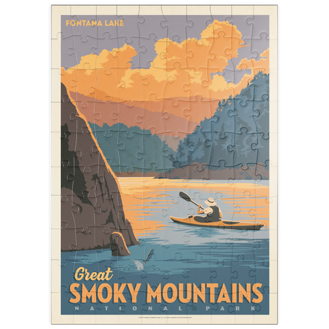 Darstellung des Puzzle Motivs Great Smoky Mountains National Park: Fontana Lake puzzleplate Great Smoky Mountains National Park: Fontana Lake 100 Puzzle
