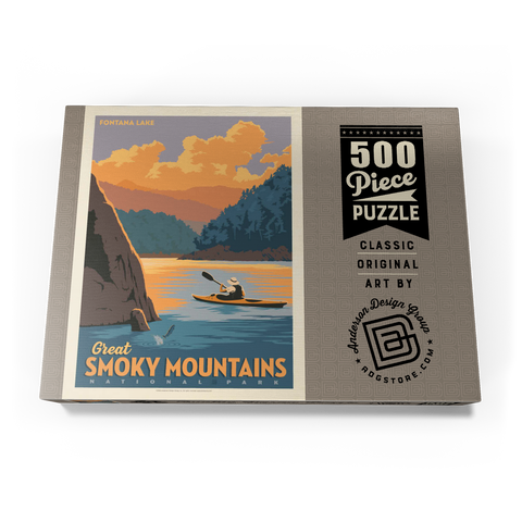 Darstellung des Puzzle Motivs Great Smoky Mountains National Park: Fontana Lake Great Smoky Mountains National Park: Fontana Lake 500 Puzzle Schachtel Ansicht3