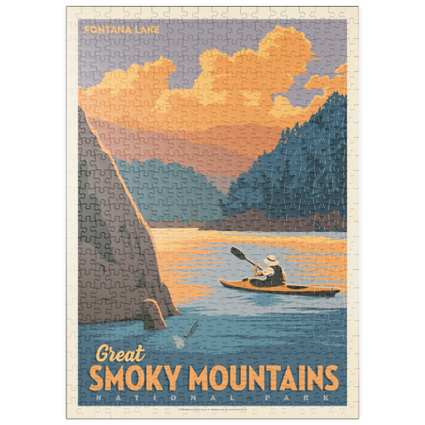 Darstellung des Puzzle Motivs Great Smoky Mountains National Park: Fontana Lake puzzleplate Great Smoky Mountains National Park: Fontana Lake 500 Puzzle