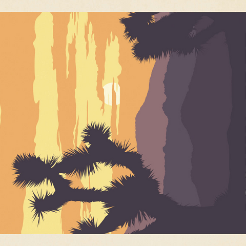 Darstellung des Puzzle Motivs Joshua Tree National Park Joshua Tree National Park 1000 Puzzle 3D Modell