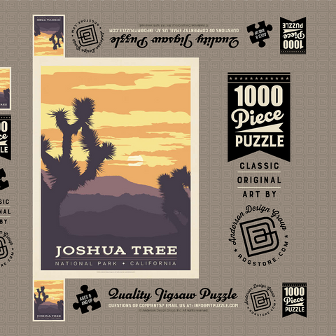 Darstellung des Puzzle Motivs Joshua Tree National Park Joshua Tree National Park 1000 Puzzle Schachtel 3D Modell