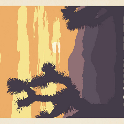 Darstellung des Puzzle Motivs Joshua Tree National Park Joshua Tree National Park 100 Puzzle 3D Modell