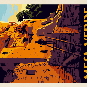 Darstellung des Puzzle Motivs Mesa Verde National Park: Cliff Dwellings 1000 Puzzle 3D Modell