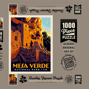 Darstellung des Puzzle Motivs Mesa Verde National Park: Cliff Dwellings 1000 Puzzle Schachtel 3D Modell