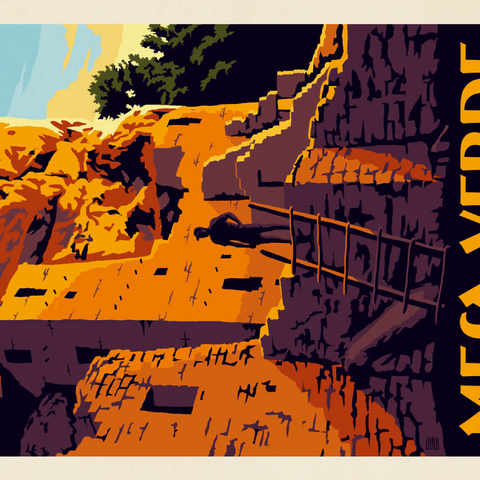 Darstellung des Puzzle Motivs Mesa Verde National Park: Cliff Dwellings Mesa Verde National Park: Cliff Dwellings 100 Puzzle 3D Modell