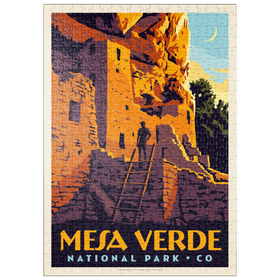 Darstellung des Puzzle Motivs Mesa Verde National Park: Cliff Dwellings - Puzzleteile: 500