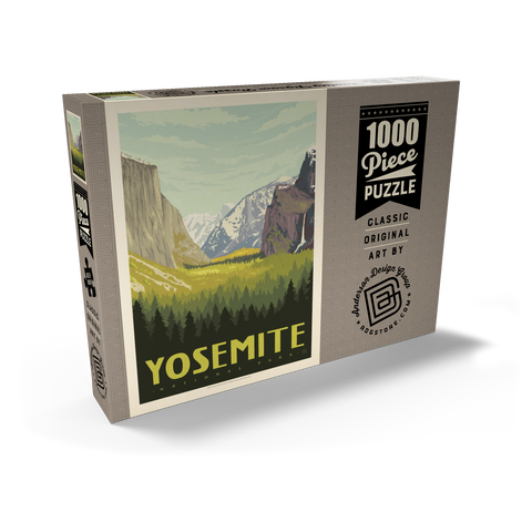 Darstellung des Puzzle Motivs Yosemite National Park: Valley View with El Capitan and Bridalveil Fall Yosemite National Park: Valley View with El Capitan and Bridalveil Fall 1000 Puzzle Schachtel Ansicht2