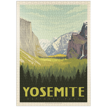 Darstellung des Puzzle Motivs puzzleplate Yosemite National Park: Valley View with El Capitan and Bridalveil Fall 1000 Puzzle