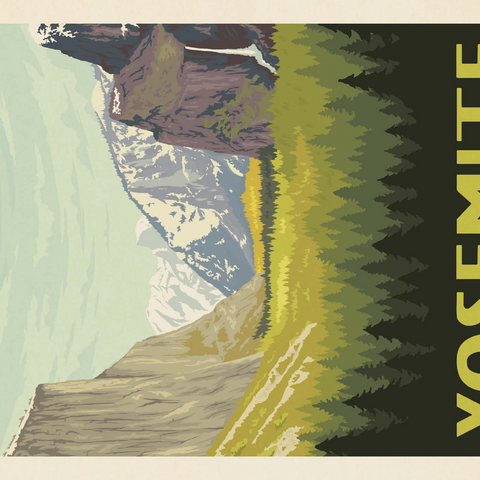 Darstellung des Puzzle Motivs Yosemite National Park: Valley View with El Capitan and Bridalveil Fall Yosemite National Park: Valley View with El Capitan and Bridalveil Fall 1000 Puzzle 3D Modell