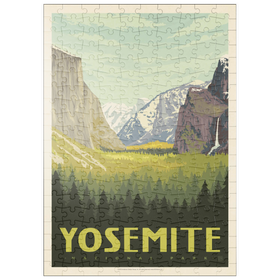 Darstellung des Puzzle Motivs Yosemite National Park: Valley View with El Capitan and Bridalveil Fall - Puzzleteile: 200