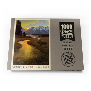 Darstellung des Puzzle Motivs Grand Teton National Park: Lone Moose 1000 Puzzle Schachtel Ansicht3